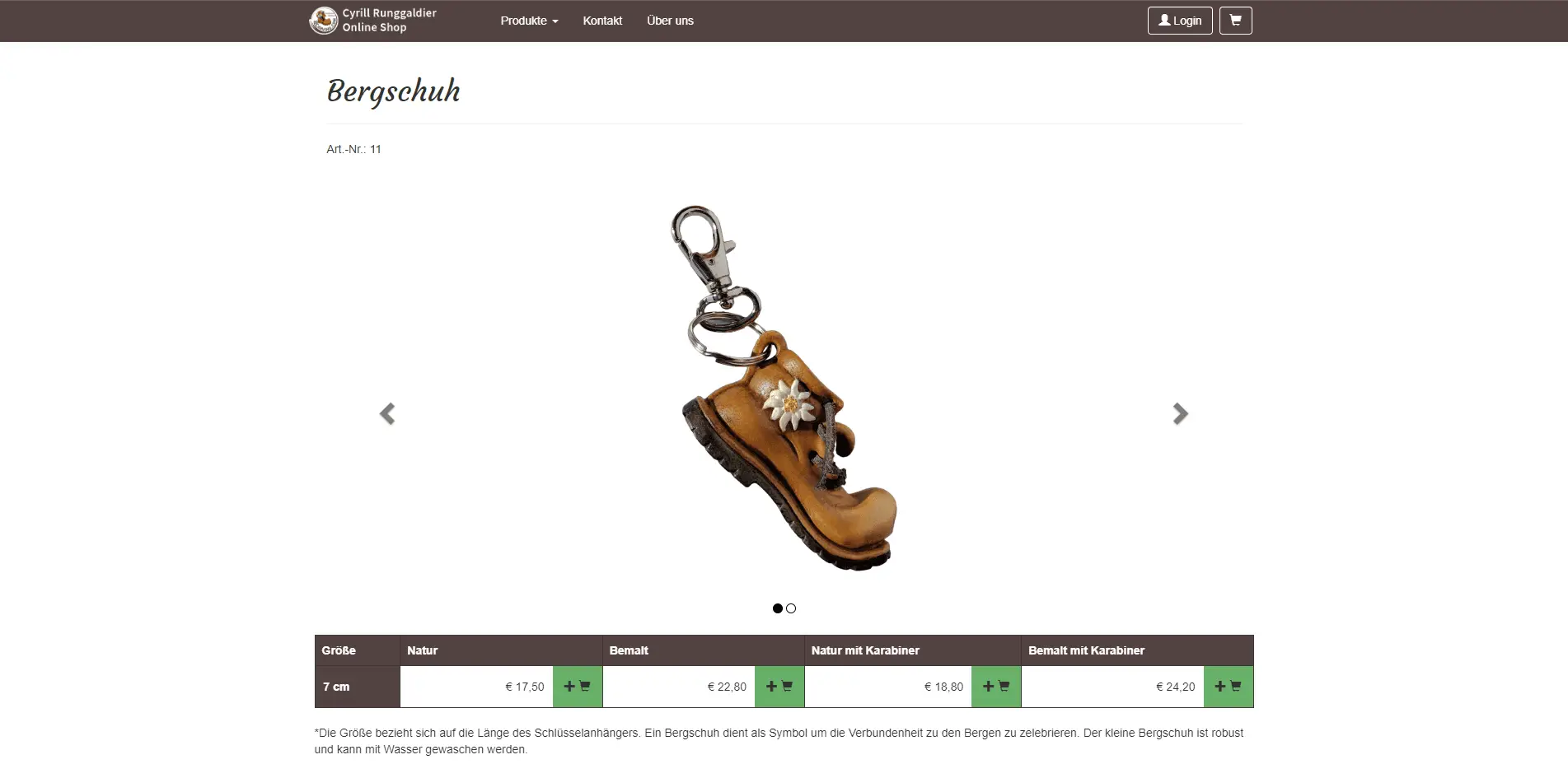 wcarving online shop screenshot